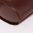 Salvatore Ferragamo Gancini Shoulder Bag Leather Brown Gold Auth 215708-15