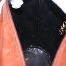 Salvatore Ferragamo Gancini Shoulder Bag Leather Brown Gold Auth 215708-21