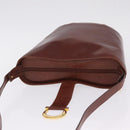 Salvatore Ferragamo Gancini Shoulder Bag Leather Brown Gold Auth 215708-6