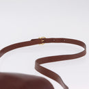 Salvatore Ferragamo Gancini Shoulder Bag Leather Brown Gold Auth 215708-8