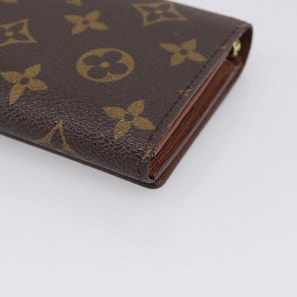 LOUIS VUITTON Monogram Porte Monnaie Billets Tresor Wallet M61730 LV Auth 215712