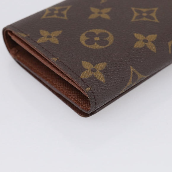 LOUIS VUITTON Monogram Porte Monnaie Billets Tresor Wallet M61730 LV Auth 215712