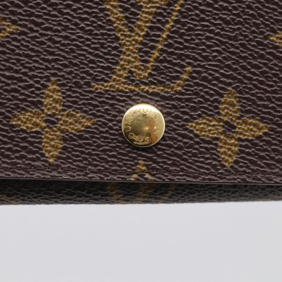 LOUIS VUITTON Monogram Porte Monnaie Billets Tresor Wallet M61730 LV Auth 215712