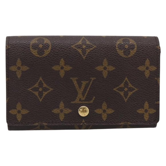 LOUIS VUITTON Monogram Porte Monnaie Billets Tresor Wallet M61730 LV Auth 215712