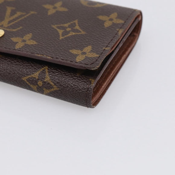 LOUIS VUITTON Monogram Porte Monnaie Billets Tresor Wallet M61730 LV Auth 215712