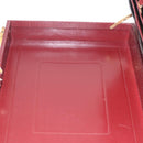 Cartier Must Line Trunk Suede Bordeaux Gold Auth 215715-22