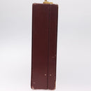 Cartier Must Line Trunk Suede Bordeaux Gold Auth 215715-5