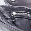 Miu Miu Matelasse Chain Shoulder Bag Leather Black Silver Auth 215716V-20