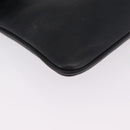 CELINE Chain Shoulder Bag Leather Black Gold Auth 215750-10