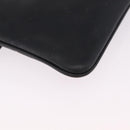 CELINE Chain Shoulder Bag Leather Black Gold Auth 215750-12