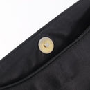 CELINE Chain Shoulder Bag Leather Black Gold Auth 215750-16
