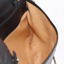 CELINE Chain Shoulder Bag Leather Black Gold Auth 215750-23