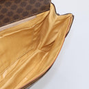 CELINE Macadam Chain Shoulder Bag PVC Brown Gold Auth 215751-18