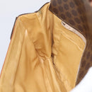 CELINE Macadam Chain Shoulder Bag PVC Brown Gold Auth 215751-19
