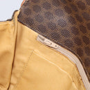 CELINE Macadam Chain Shoulder Bag PVC Brown Gold Auth 215751-20