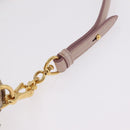 Miu Miu Vittero Shoulder Bag Leather Beige Gold Auth 215807-10
