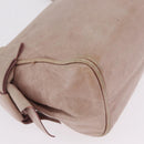 Miu Miu Vittero Shoulder Bag Leather Beige Gold Auth 215807-13