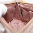 Miu Miu Vittero Shoulder Bag Leather Beige Gold Auth 215807-22