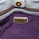 Miu Miu Vittero Hand Bag Leather 2way Gray Gold Auth 215808A-17