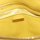 Miu Miu Matelasse Hand Bag Leather Yellow Gold Auth 215815-22