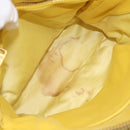 Miu Miu Matelasse Hand Bag Leather Yellow Gold Auth 215815-32