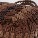 Miu Miu Hand Bag Leather Brown Gold Auth 215827V-13