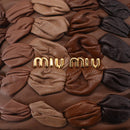 Miu Miu Hand Bag Leather Brown Gold Auth 215827V-14