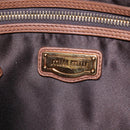 Miu Miu Hand Bag Leather Brown Gold Auth 215827V-17