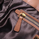 Miu Miu Hand Bag Leather Brown Gold Auth 215827V-21