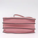 Miu Miu Madras Hand Bag Leather 2way Pink Gold Auth 215832A-11