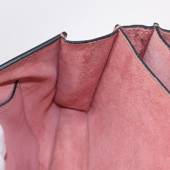 Miu Miu Madras Hand Bag Leather 2way Pink Gold Auth 215832A