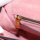 Miu Miu Madras Hand Bag Leather 2way Pink Gold Auth 215832A-33