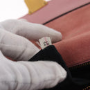 Miu Miu Madras Hand Bag Leather 2way Pink Gold Auth 215832A-35