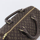LOUIS VUITTON Monogram Mini Lin Speedy 30 Bag Brown Ebene M95224 LV Auth 215834V-6