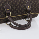 LOUIS VUITTON Monogram Mini Lin Speedy 30 Bag Brown Ebene M95224 LV Auth 215834V-7