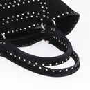 CELINE Boogie Bag Tote Bag Suede Black Silver Auth 216143A-7