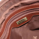 Burberrys Nova Check Hand Bag PVC Beige Gold Auth 216144-17
