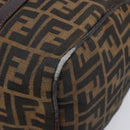 FENDI Zucca Canvas Hand Bag Brown Black Auth 216161-10