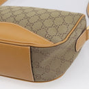 GUCCI GG Supreme Shoulder Bag Beige Gold Auth 216162-12