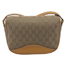 GUCCI GG Supreme Shoulder Bag Beige Gold Auth 216162-3
