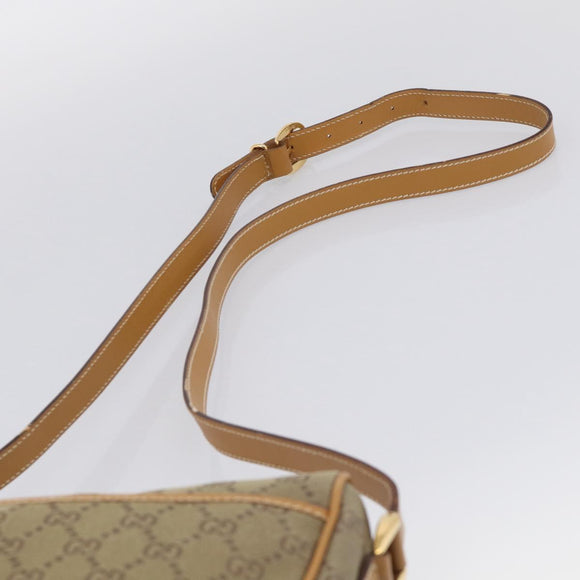 GUCCI GG Supreme Shoulder Bag Beige Gold Auth 216162