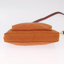 PRADA Shoulder Bag Nylon Orange Gold Auth 216164-10