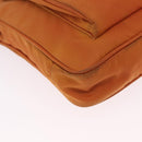 PRADA Shoulder Bag Nylon Orange Gold Auth 216164-11