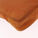 PRADA Shoulder Bag Nylon Orange Gold Auth 216164-13
