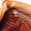 PRADA Shoulder Bag Nylon Orange Gold Auth 216164-22