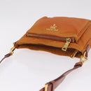 PRADA Shoulder Bag Nylon Orange Gold Auth 216164-7