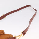 PRADA Shoulder Bag Nylon Orange Gold Auth 216164-9