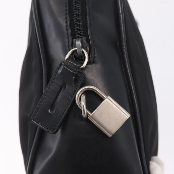 PRADA Hand Bag Nylon Black Silver Auth 216172