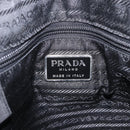 PRADA Hand Bag Nylon Black Silver Auth 216172-17
