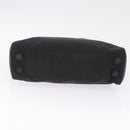 PRADA Hand Bag Nylon Black Silver Auth 216172-9